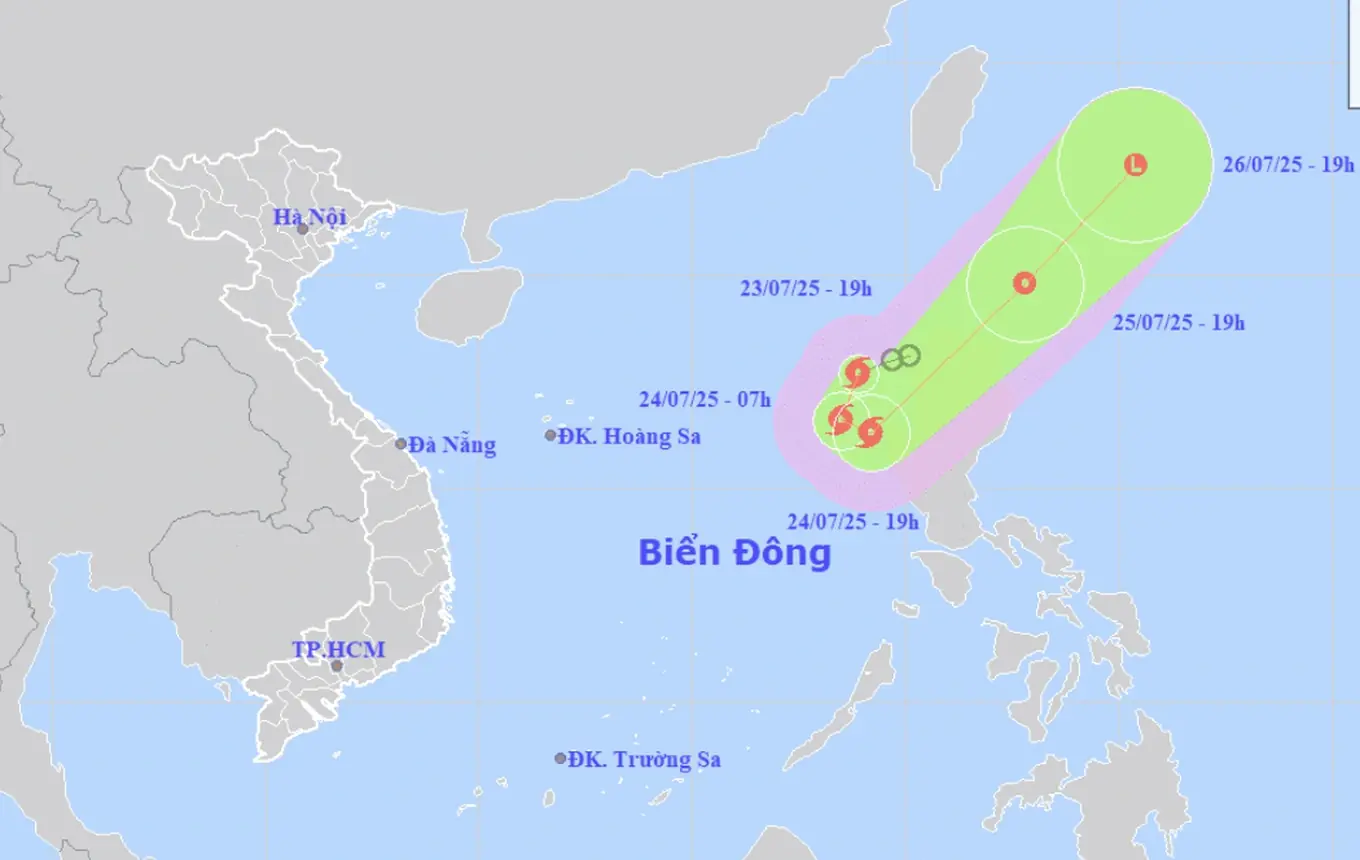 Bão số 4 tên Cỏ May hình thành trên Biển Đông
